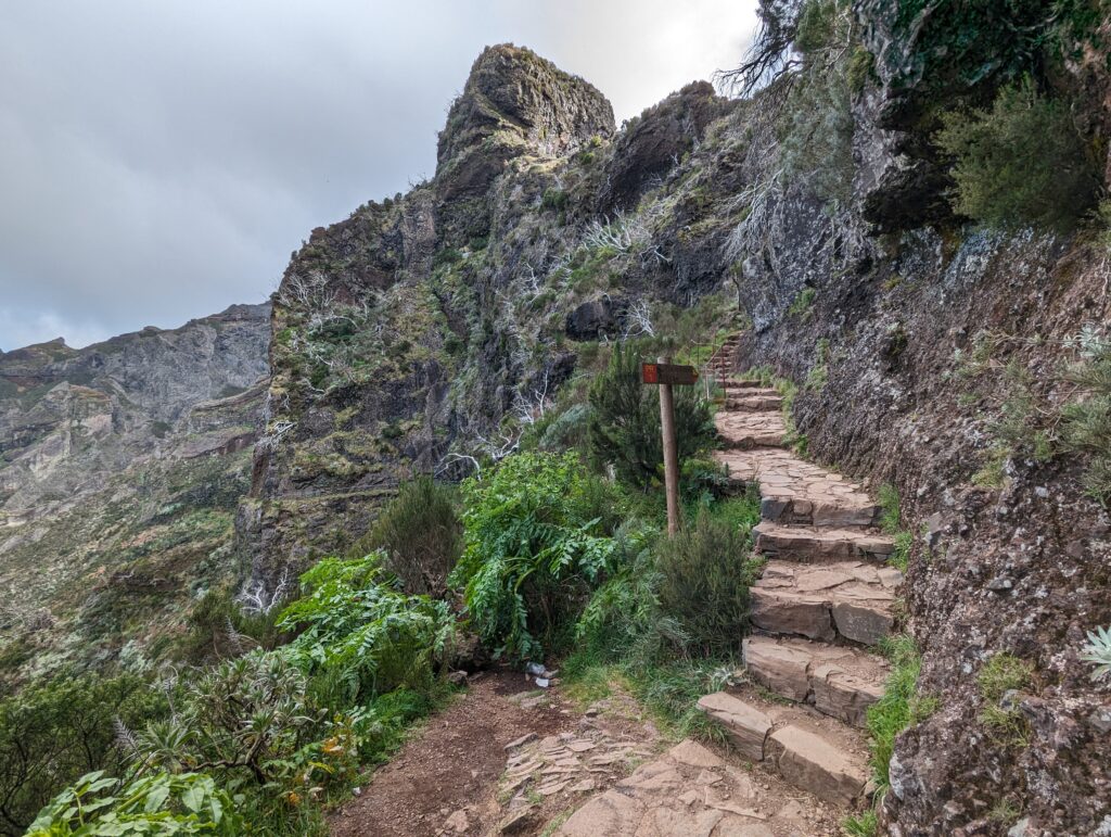 Stone stairs leading up a mountain